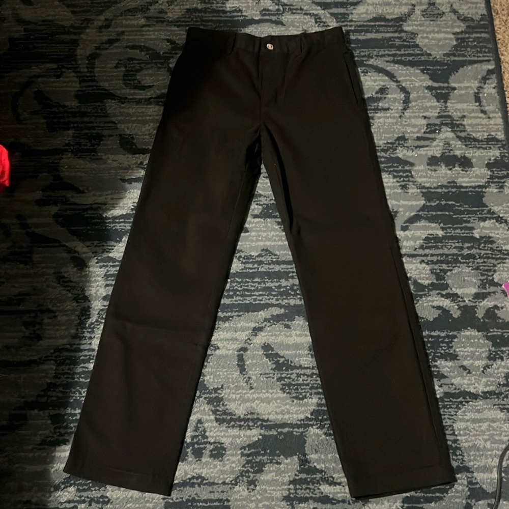 Boys black dress pants size -14-16 R flat front